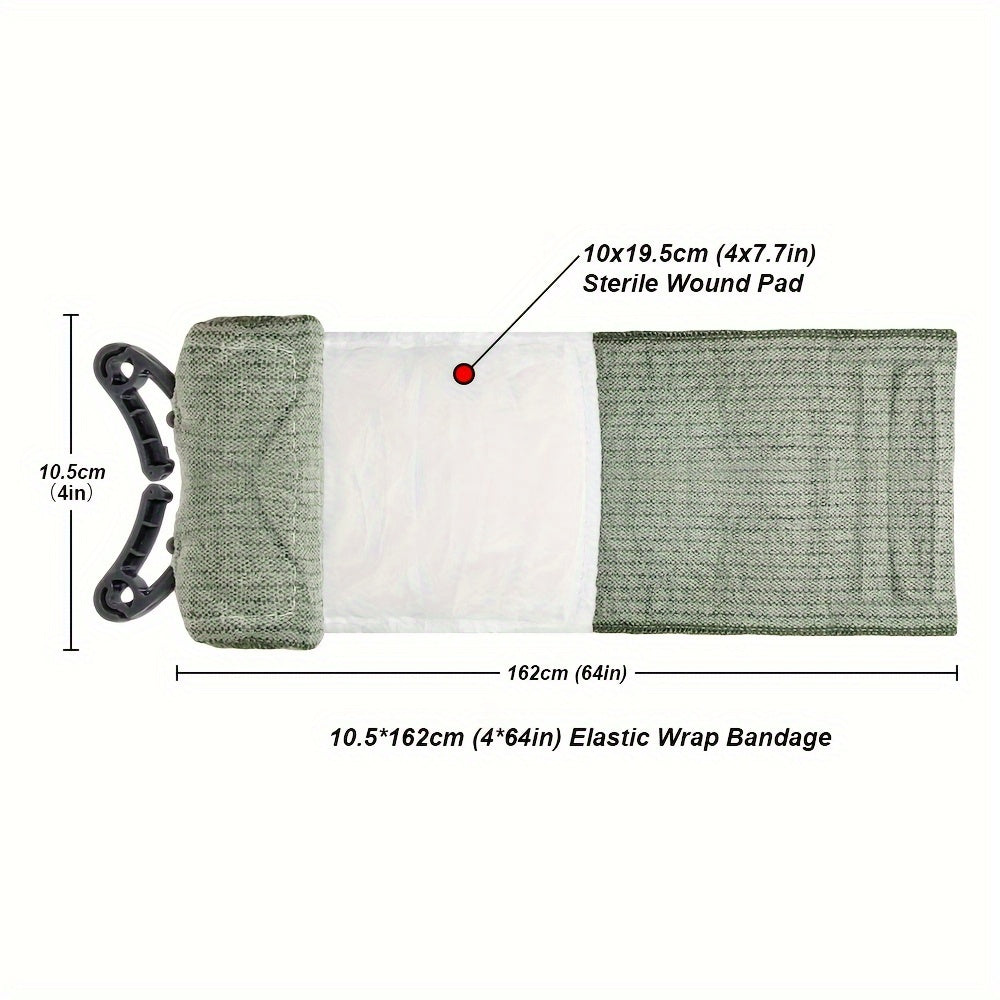 Elastische EHBO-Bandage met Steriel Wondkussen – Flexibele Verbandrol voor Eerste Hulp
