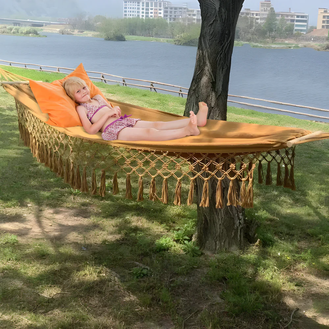 Luxe Hangmat – Comfortabele en Stevige Hangmat voor Tuin, Balkon en Camping