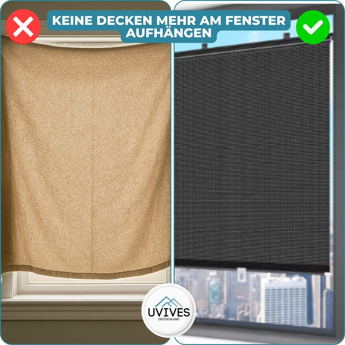 Zonwerend Rolgordijn 45x125cm - UV-Bescherming en Privacy