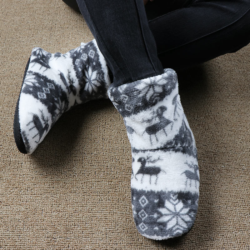 Warme Kerst Huissloffen van Koraal Fleece
