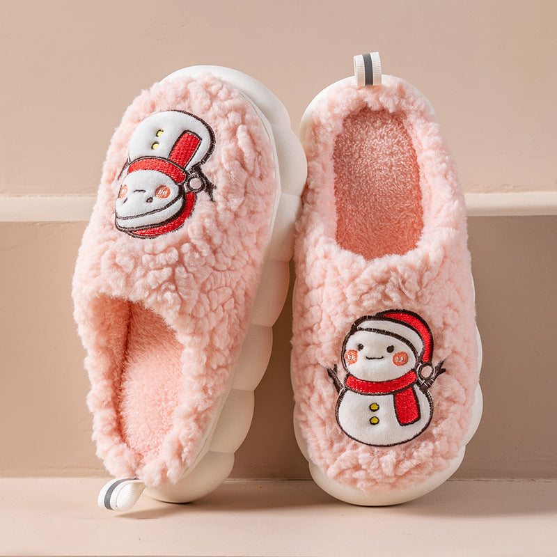 Warme Pluche Huissloffen met Antislip Zool