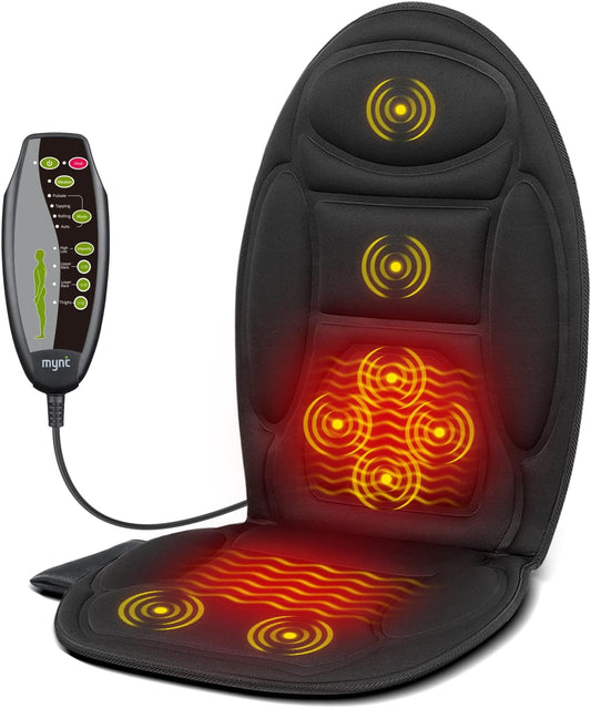 Verwarmde autobezitkussen met massage - ontspanningskussen voor rug en dijen