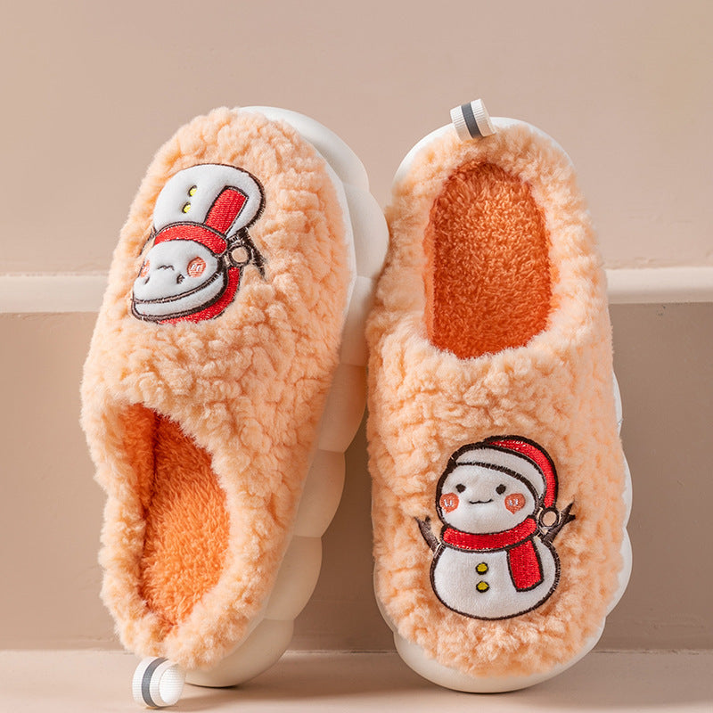 Warme Pluche Huissloffen met Antislip Zool