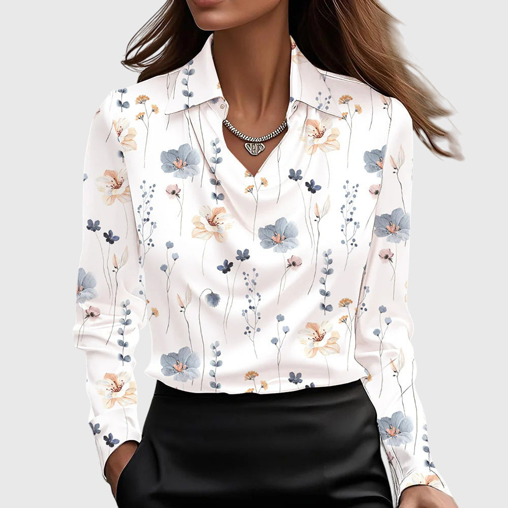 Sylvie Damesblouse – Elegante Glans en Comfortabele Pasvorm