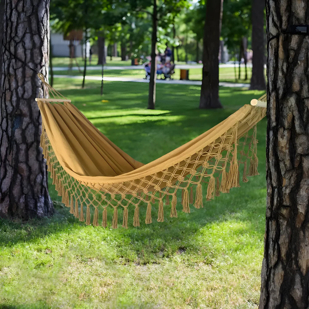 Luxe Hangmat – Comfortabele en Stevige Hangmat voor Tuin, Balkon en Camping