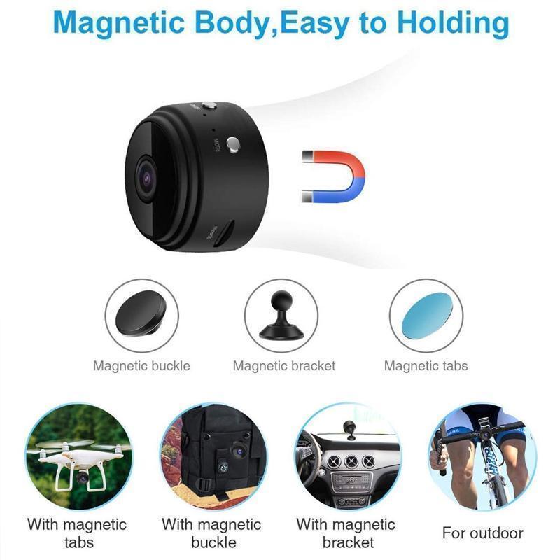 Magnetische WiFi Mini Achteruitrijcamera 1080p met Nachtzicht