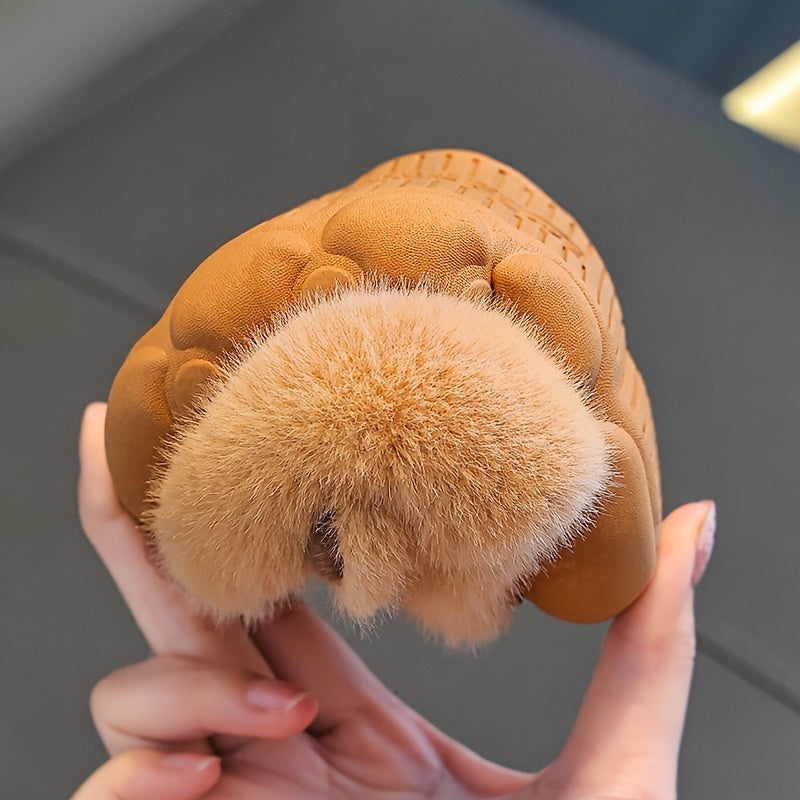 KnuffelPoot Kinderslippers met Fleece en Antislip Zool