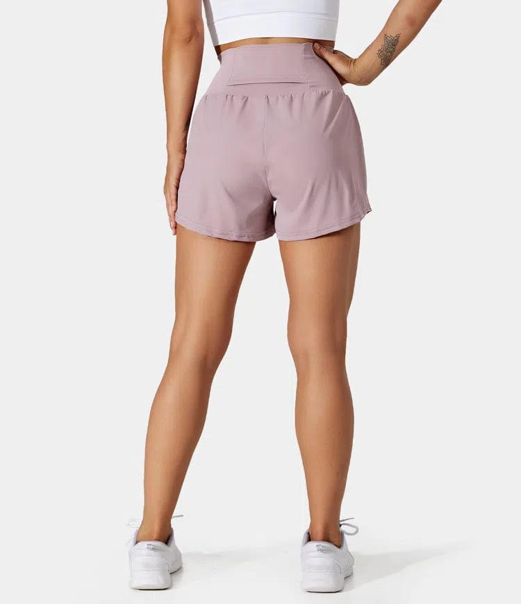 Dames Sportshort met Hoge Taille en Binnenbroek – De Beweegvrije Active Fit