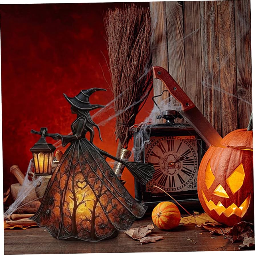 Halloween Heksenlamp Mystica – Magische LED Decoratielamp voor Binnen