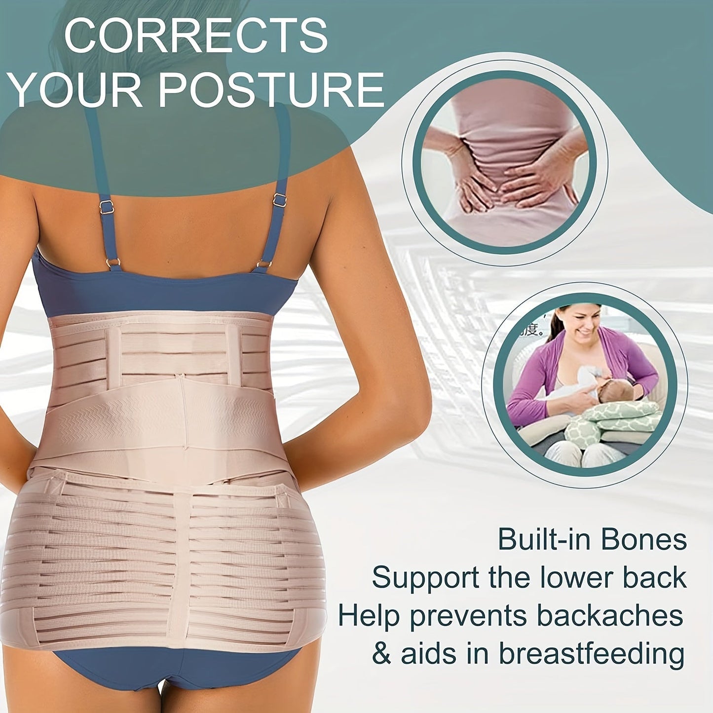 HerstelBand 3-in-1 Postpartum Buik- en Bekkenband voor Moeders