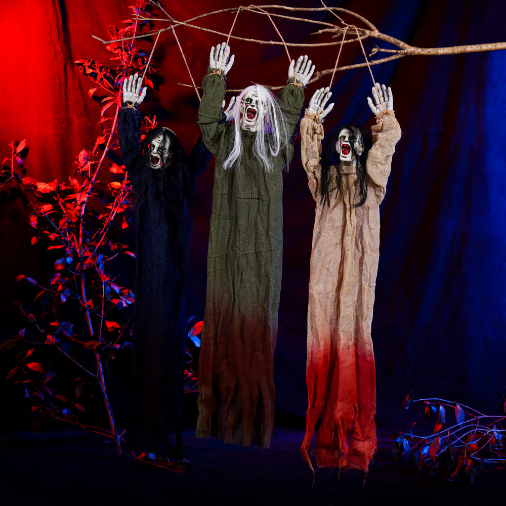 Halloween Hangdecoratie – Griezelige Spookgeest met Bloedvlekken