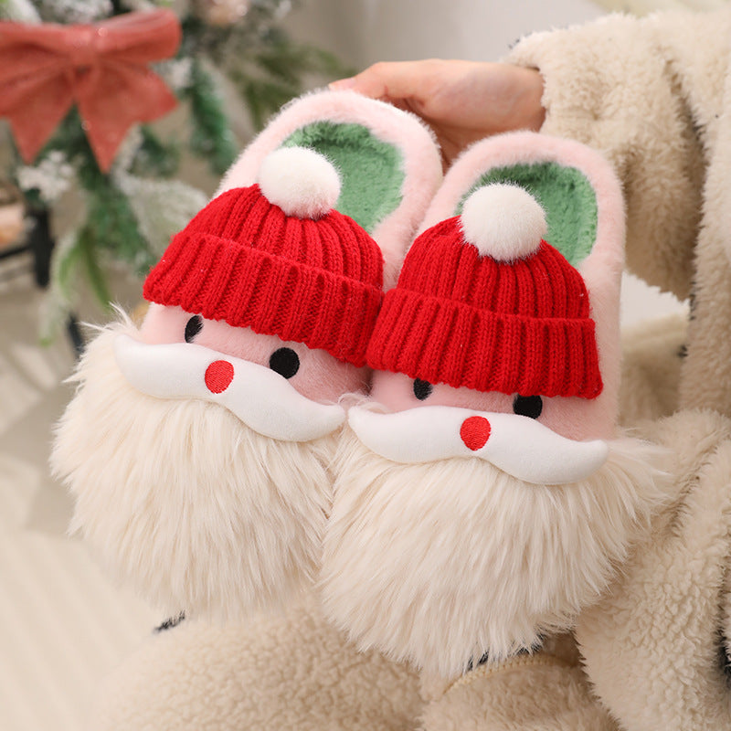 Warme Kerstpantoffels met Kerstman Ontwerp