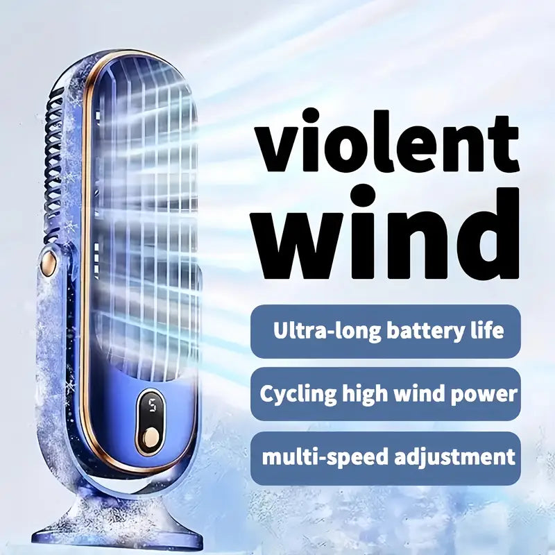 Draagbare Mini Airconditioner met USB-oplading – 5 Snelheden & 720° Rotatie