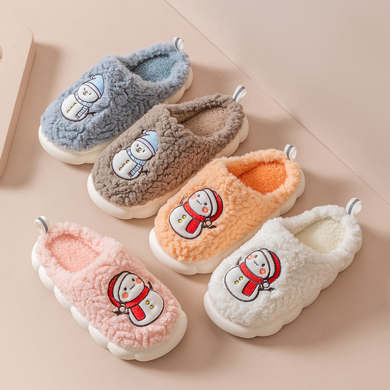 Warme Pluche Huissloffen met Antislip Zool