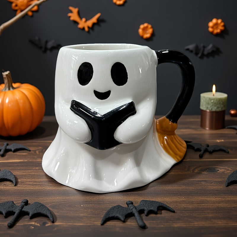 Halloween Spookjesmok – Keramische Mok met Lachend Spook Ontwerp
