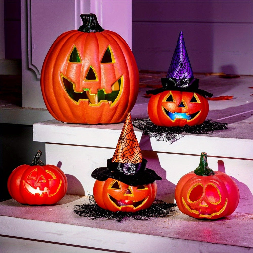 Lichtgevende Herfstpompoen Set voor Halloweendecoratie