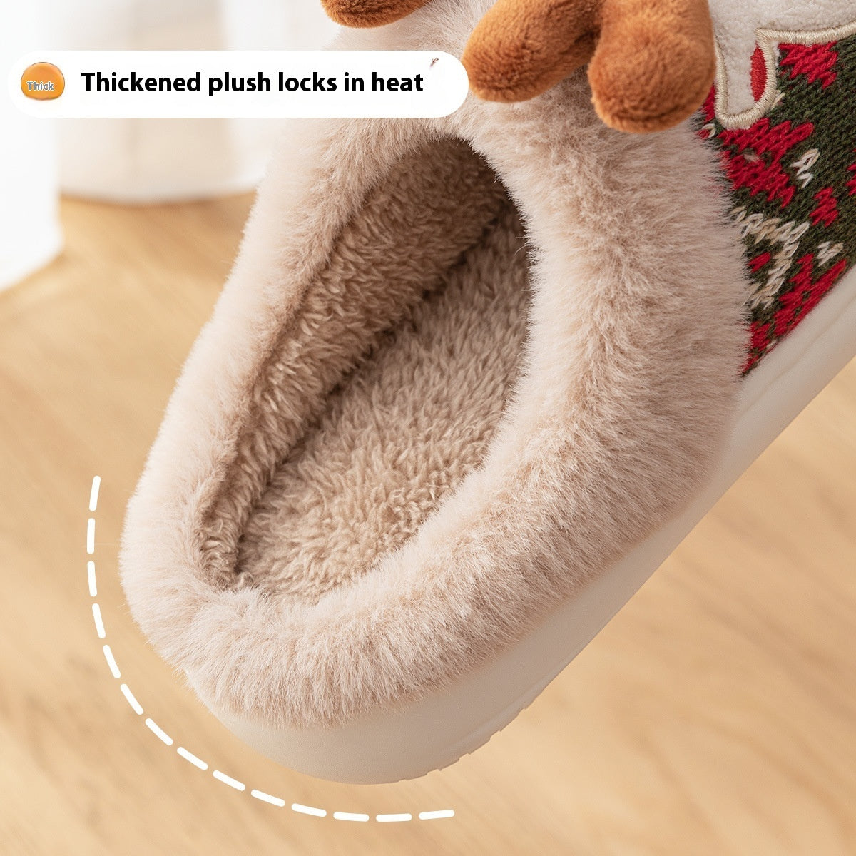 Kerst Huissloffen met Geborduurde Stof