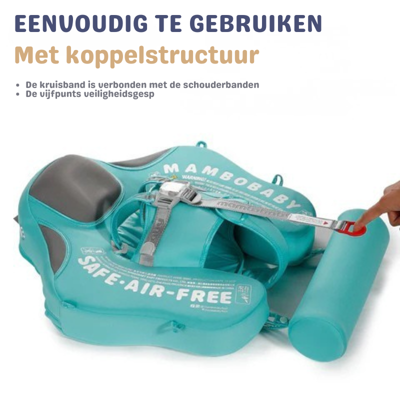AquaNest Baby Zwemband met UV-Luifel en Veiligheidsharnas