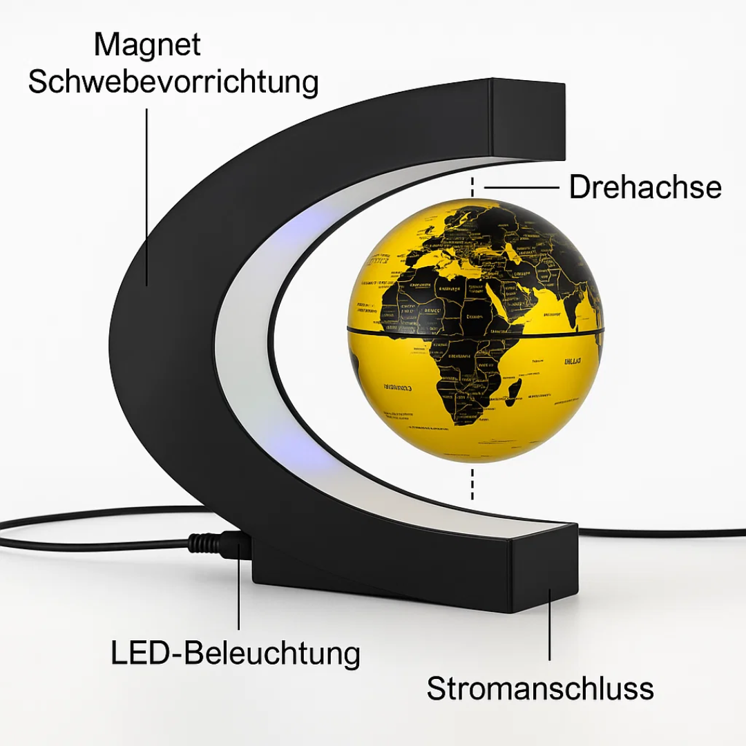 AstroGlobe LED Wereldbol – Zwevende Globe Lamp met Magnetische Ophanging