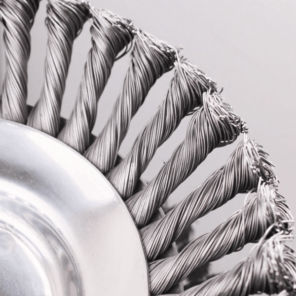SteelTwist Onkruidborstel – 360° Trimmerblad van Gevlochten Staal (15 cm)