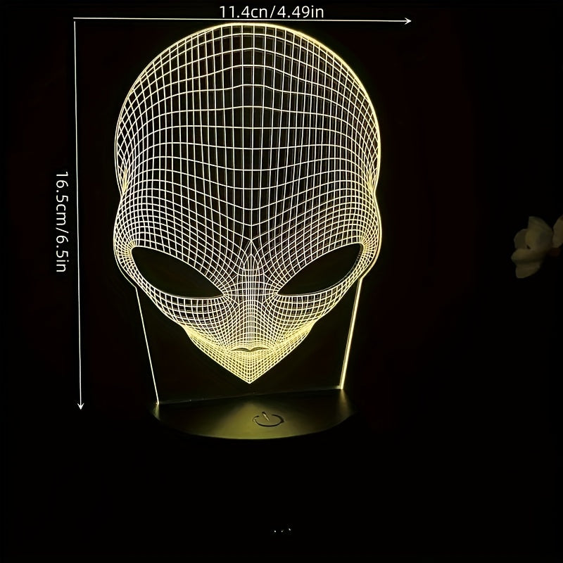 AstroLicht – 3D-alienlamp met LED kleurverlichting en touchbediening