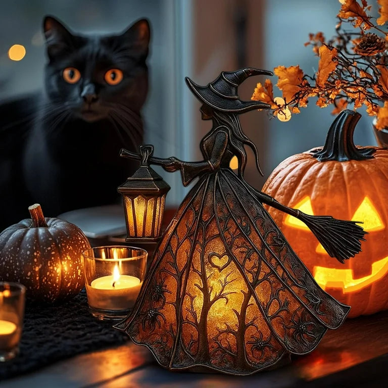 Halloween Heksenlamp Mystica – Magische LED Decoratielamp voor Binnen