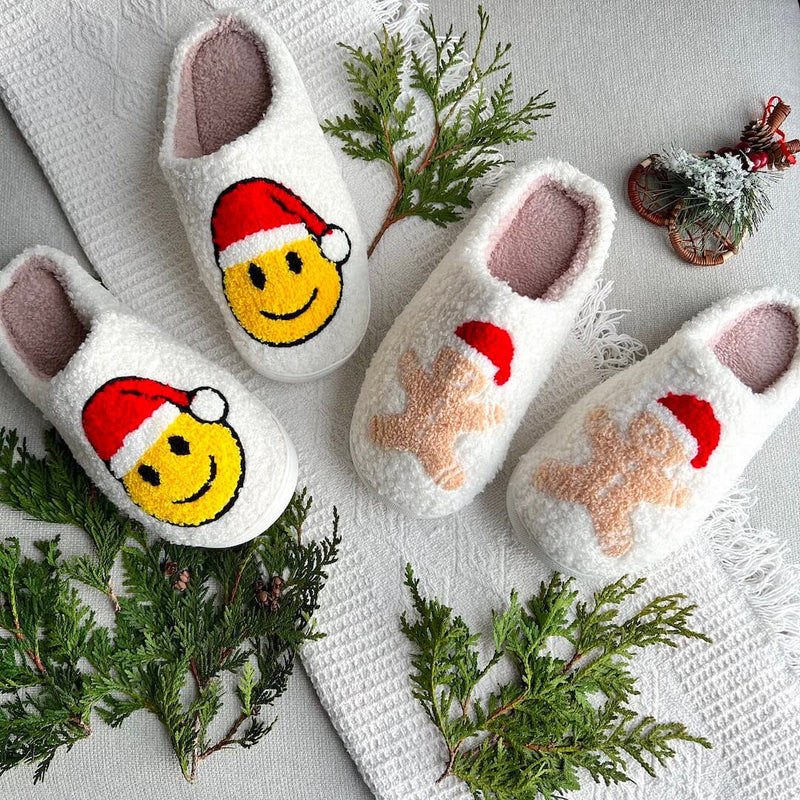 SnowJoy Kerstpantoffels – Warme Instappers met Feestelijk Ontwerp & Antislipzool