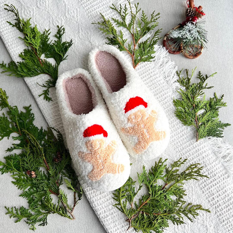 SnowJoy Kerstpantoffels – Warme Instappers met Feestelijk Ontwerp & Antislipzool