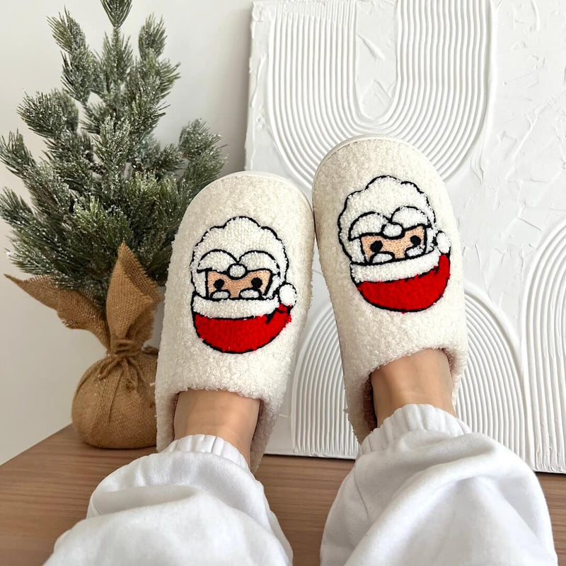 SnowJoy Kerstpantoffels – Warme Instappers met Feestelijk Ontwerp & Antislipzool