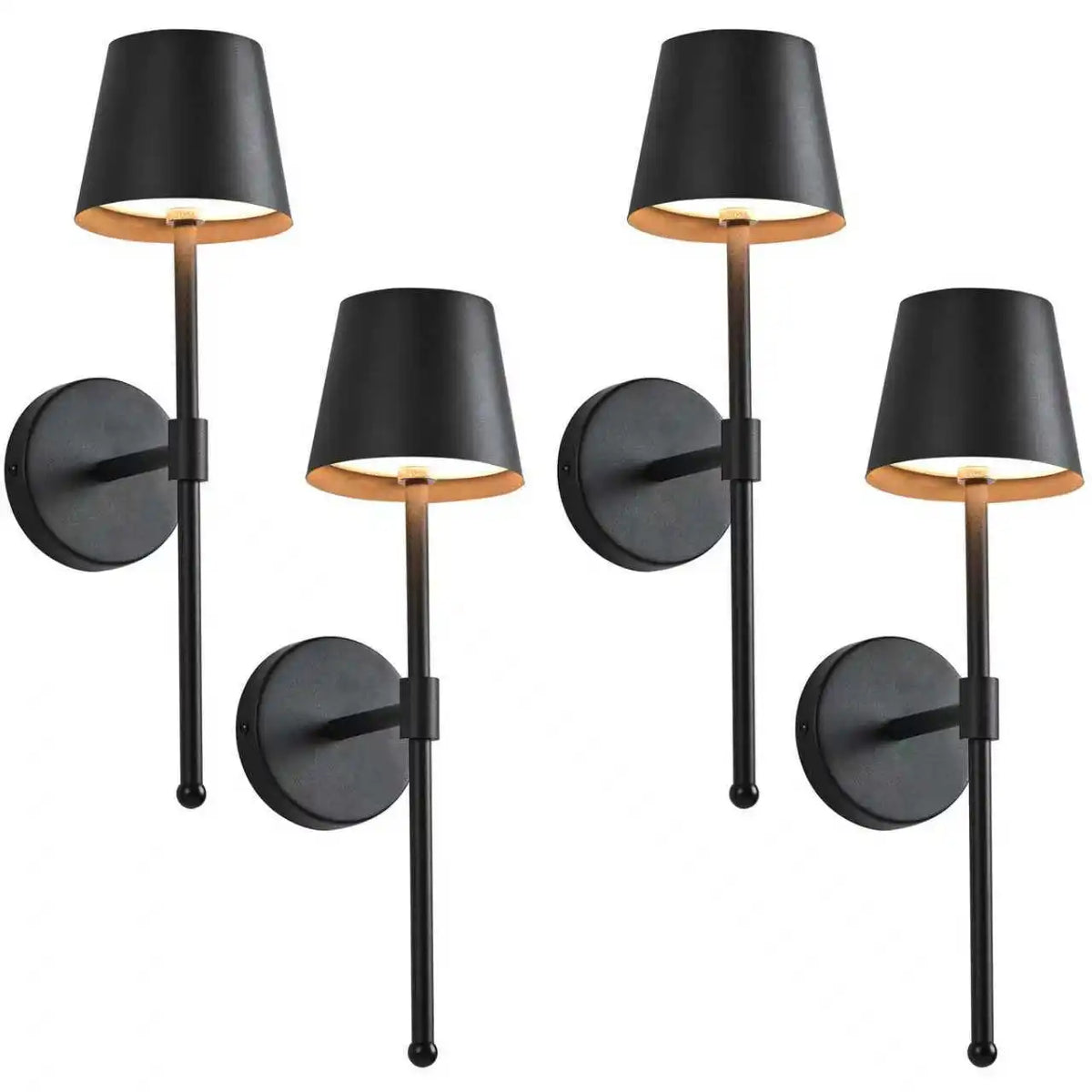 Draadloze Oplaadbare Wandlampen Set 2 Stuks Dimbaar met Afstandsbediening