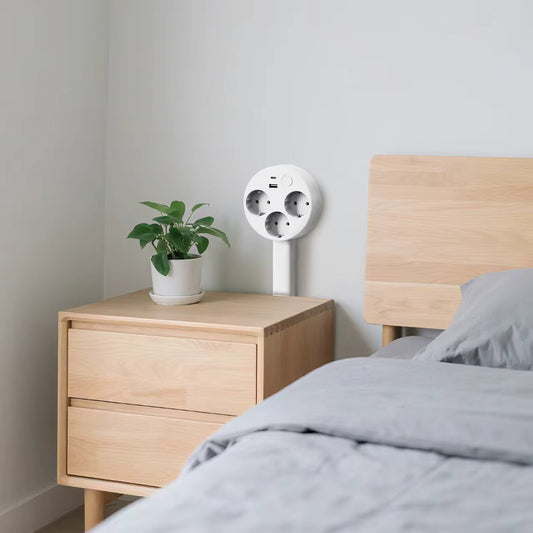 Uitschuifbare Wandstopcontact Arm – Flexibele Stroombron met USB en Rotatie