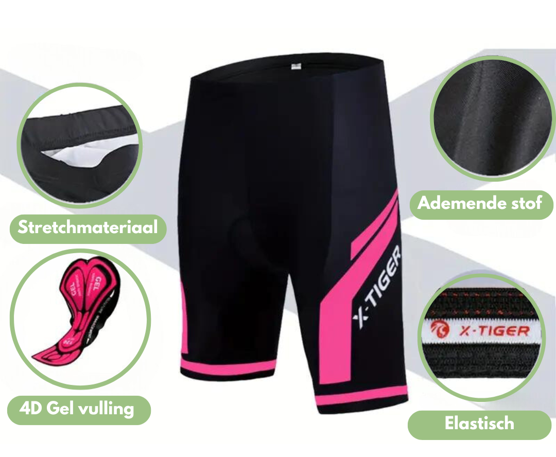 ZadelZacht dames fietsbroek met 3D-zeem – ademend, sneldrogend en anti-zadelpijn comfort voor lange ritten