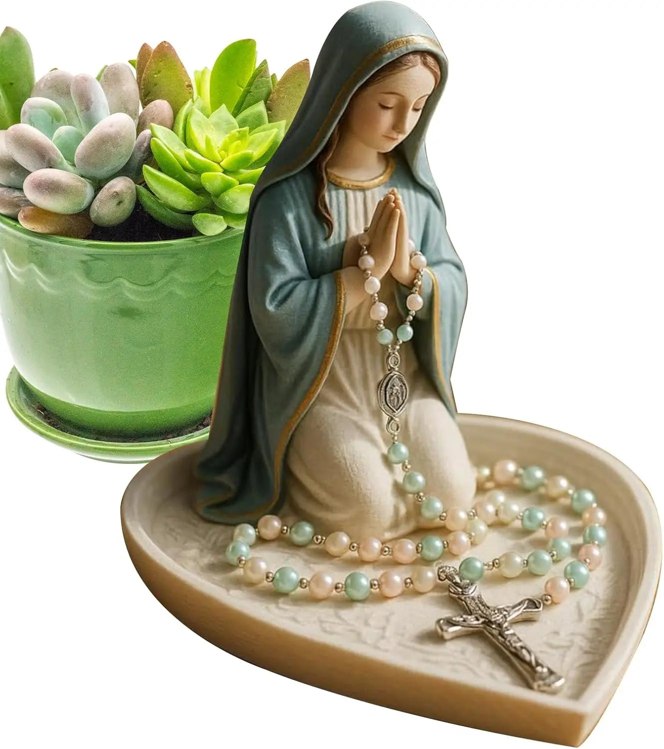 Spirituele Rozenkranshouder Sancta – Elegante Bewaarplaats met Maria-motief