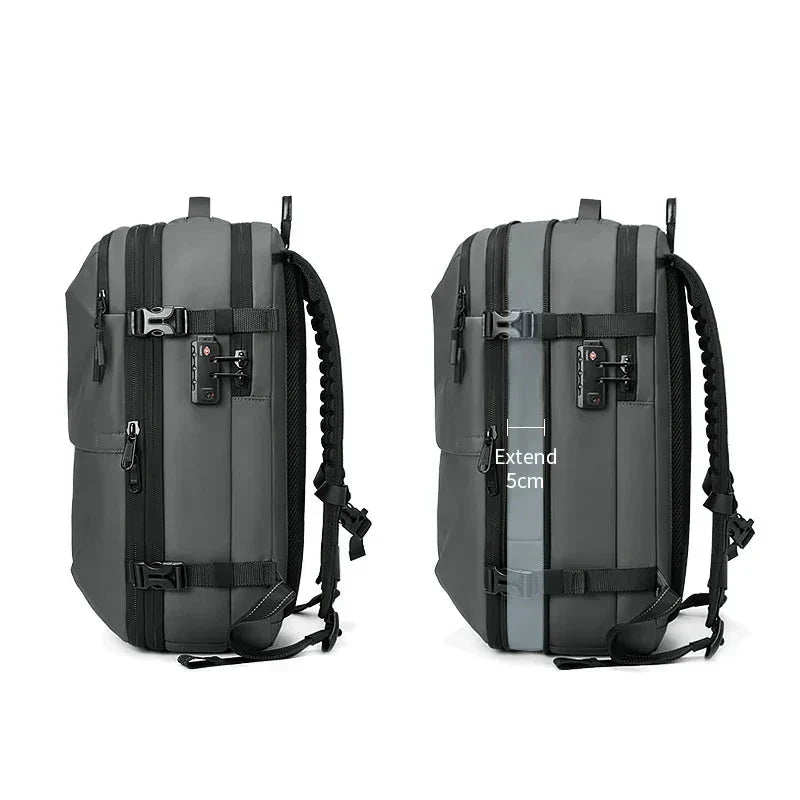 Anti-diefstal Vacuum Compressie Rugzak - 60L Uitbreidbare Airback Rugzak met Ademend Ontwerp