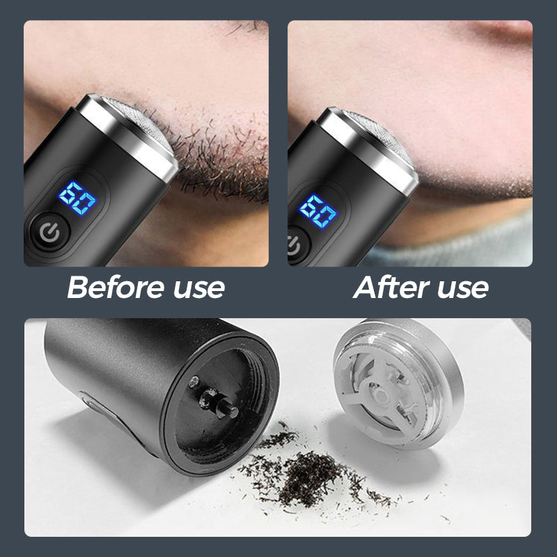 BestShaver | Mini Waterbestendig Digitale Scheerapparaat | Man/Vrouw/Unisex | Zwart/Blauw