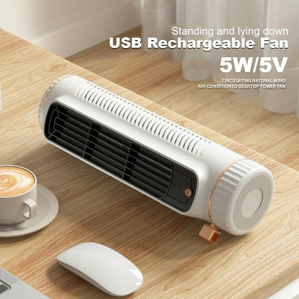 CoolBreeze Mini – Draagbare bladloze torenventilator met USB-oplaadfunctie