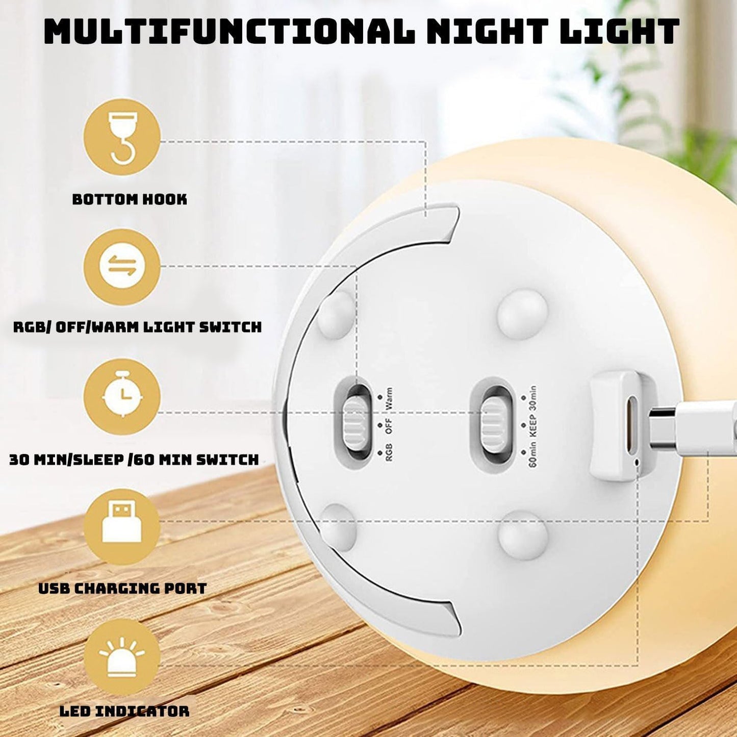 Borstvoedings Nachtlampje | Zachte BPA-vrije Siliconen Aanraak Nachtlamp Oogvriendelijk Traploze Dimmer