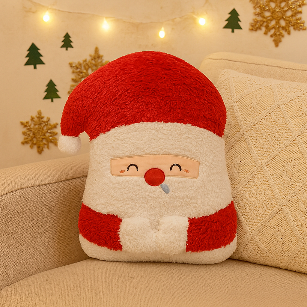 Everjoy Pluche Kerstkussen – Feestelijk Knuffel- en Decoratiestuk voor Sfeervolle Kamers