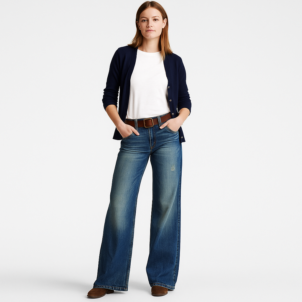 ComfortDenim Dames Baggy Jeans – Losse Pasvorm & Dagelijks Comfort