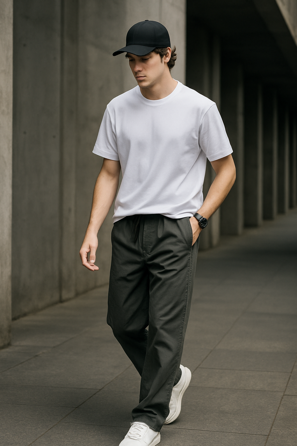 RelaxMove Herenbroek met Elastische Taille en Rechte Pijp