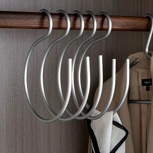 HangStruct – S-vormige metalen kledinghangers (set van 5) voor ruimtebesparing