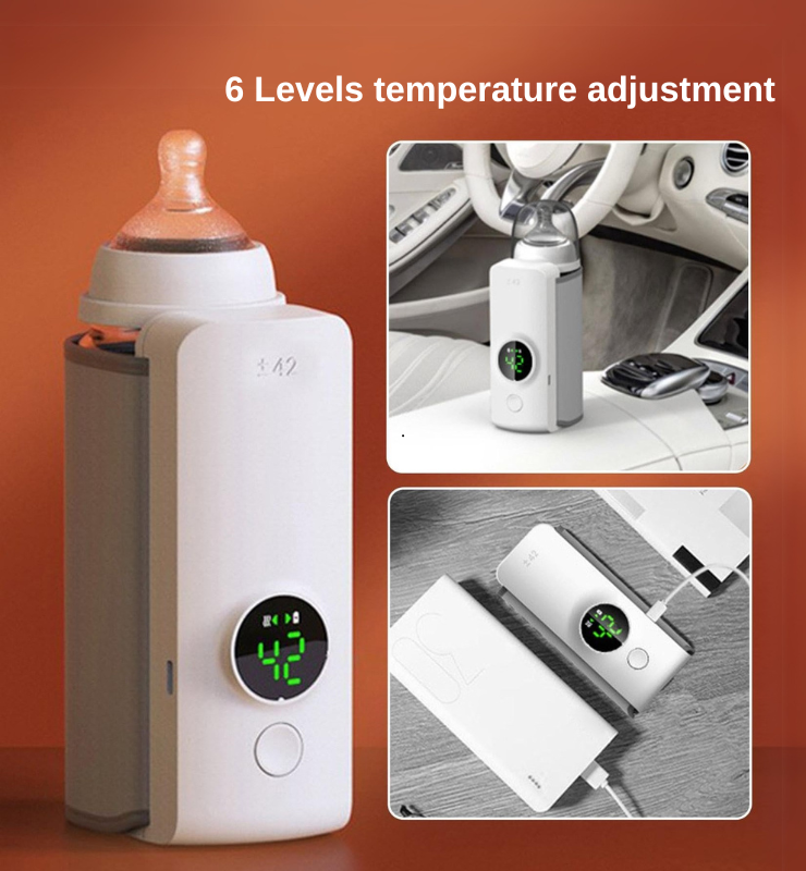 WarmBuddy Mini – Draagbare USB Flesverwarmer met LCD Temperatuurregeling