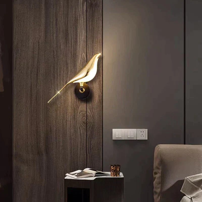 LumiVogel Wandlamp met LED en Vogelontwerp – Warm Wit Licht