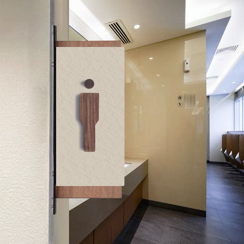 Set Houten Toiletborden van Zwart Walnoot – Heren & Dames – Zelfklevend