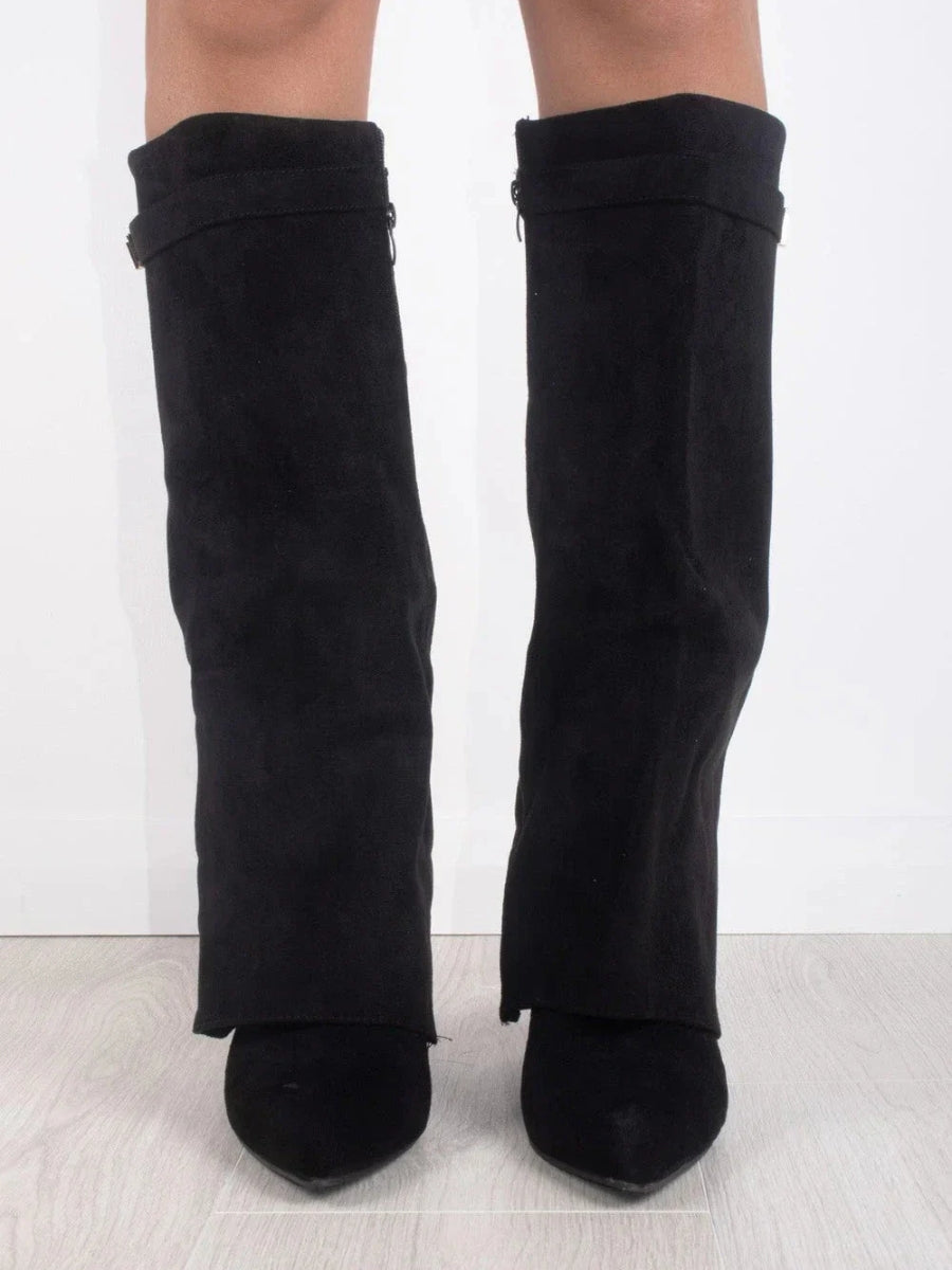 EleganceStep Kniehoog Laarzen – Stijlvolle Comfortabele Blokhak voor Dames