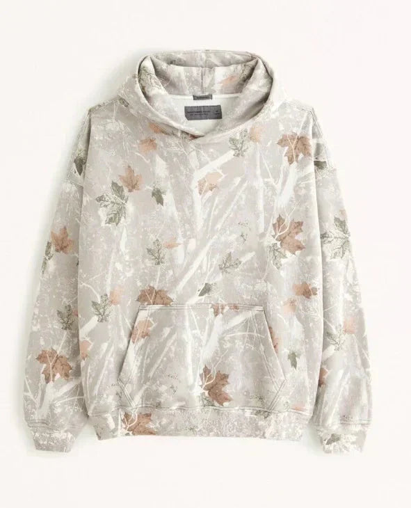 Dames Hoodie met 3D Ahornblad Camouflage Design