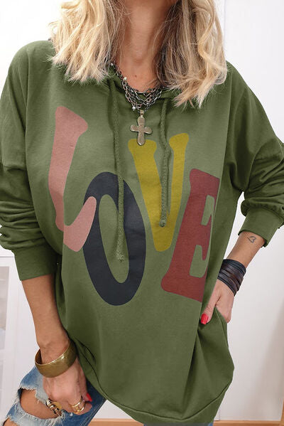 Dames Hoodie met Kordelzug, Oversized Pasvorm en Hartdetail