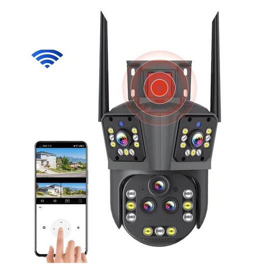 DualGuard Ultra 10K – 20MP Bewakingscamera met 5 Lenzen en 20x Zoom