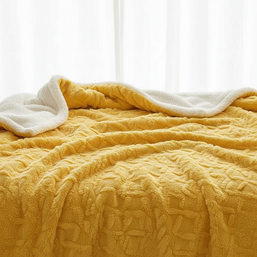 WarmThuis Winterdeken – Luxe Lamswollen Fleece Deken met Dubbelzijdig Ontwerp