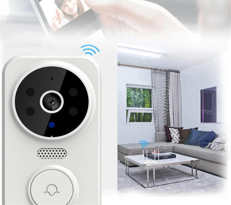 Draadloze Smart-deurbel met HD-camera en bewegingsdetectie